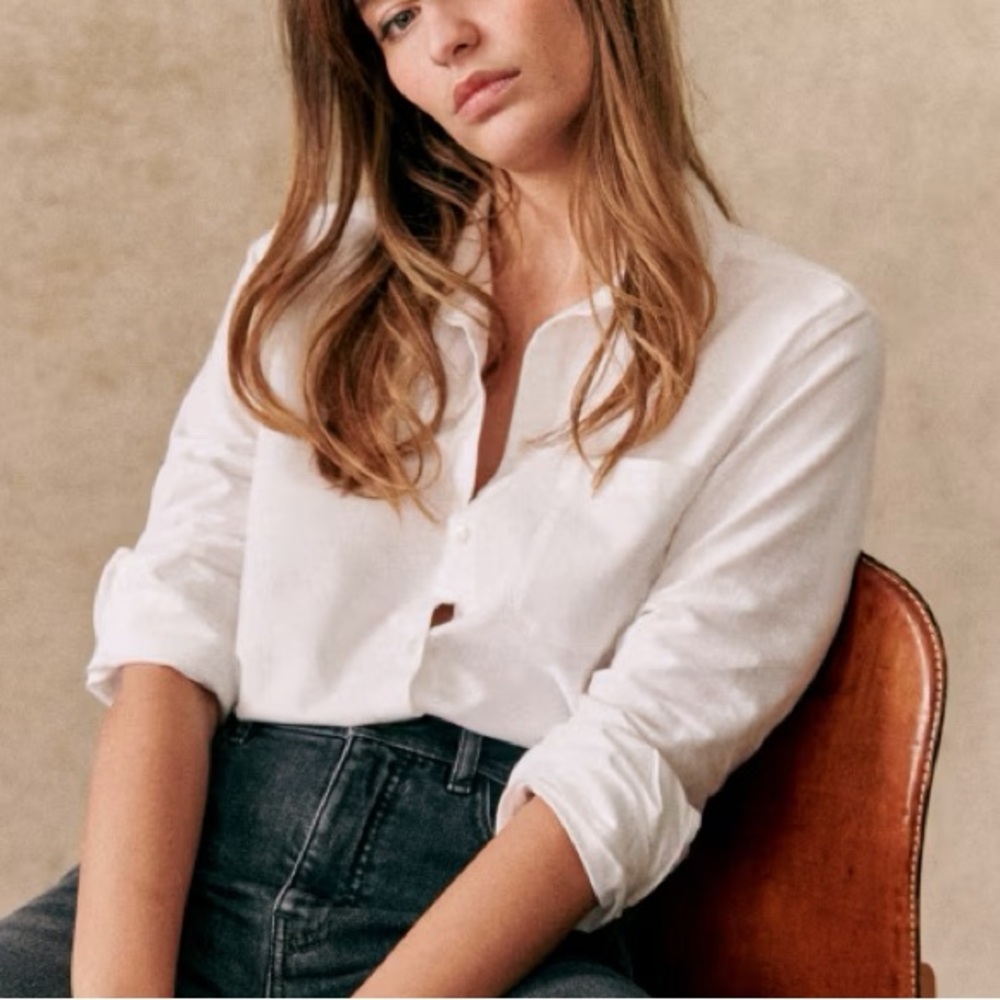 Sezane Tomboy Shirt white size 34